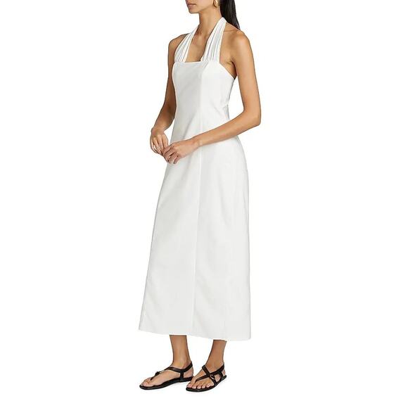 Reformation Bessi Linen Halterneck Midi Dress - 4 - Picture 4 of 6